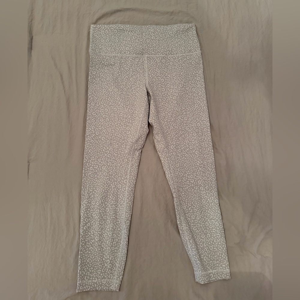 Lululemon Athletica Cream Patterned Leggings